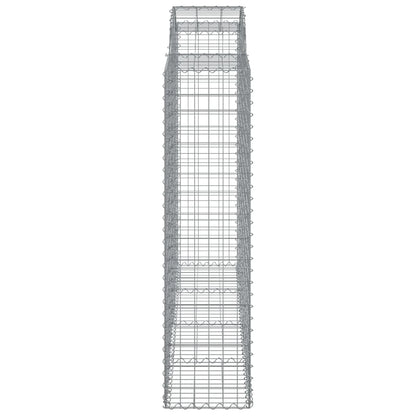 vidaXL Arched Gabion Basket 200x50x160/180 cm Galvanised Iron