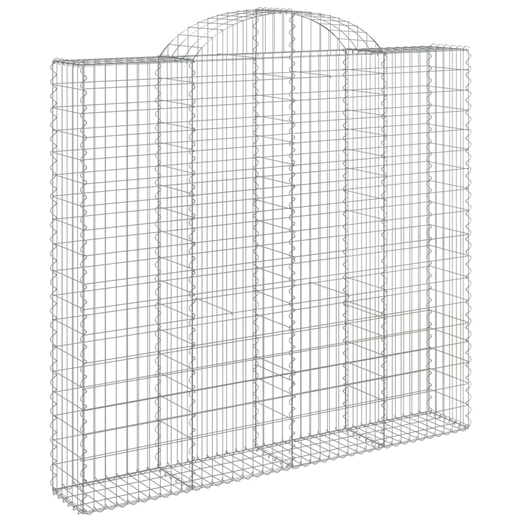 vidaXL Arched Gabion Basket 200x50x180/200 cm Galvanised Iron