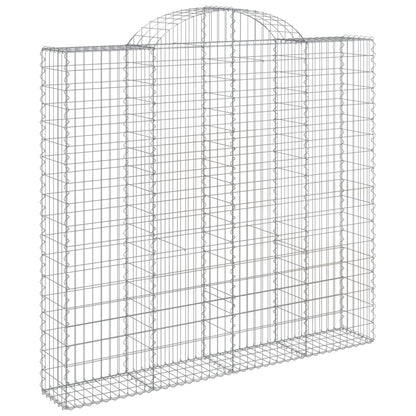 vidaXL Arched Gabion Basket 200x50x180/200 cm Galvanised Iron