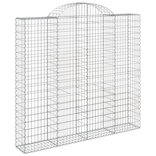 vidaXL Arched Gabion Basket 200x50x180/200 cm Galvanised Iron