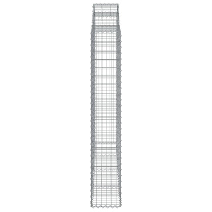 vidaXL Arched Gabion Basket 200x50x180/200 cm Galvanised Iron