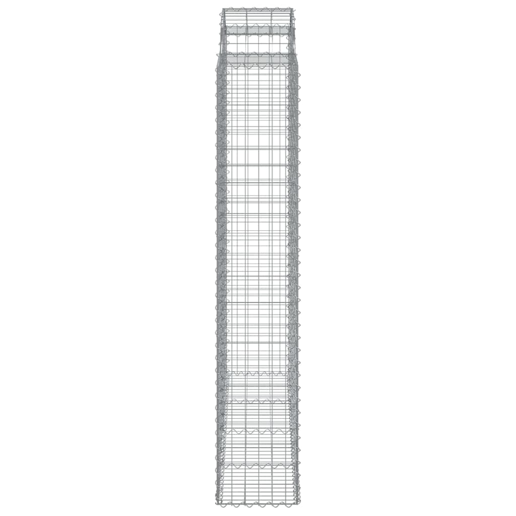 vidaXL Arched Gabion Basket 200x50x220/240 cm Galvanised Iron
