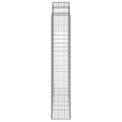 vidaXL Arched Gabion Basket 200x50x220/240 cm Galvanised Iron
