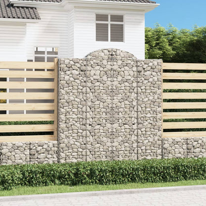 vidaXL Arched Gabion Basket 200x50x220/240 cm Galvanised Iron
