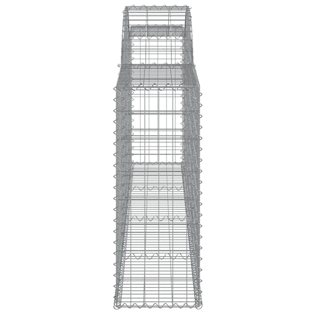 vidaXL Arched Gabion Basket 300x30x80/100 cm Galvanised Iron
