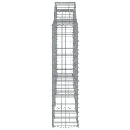 vidaXL Arched Gabion Basket 300x30x120/140 cm Galvanised Iron