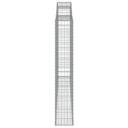 vidaXL Arched Gabion Basket 300x30x180/200 cm Galvanised Iron