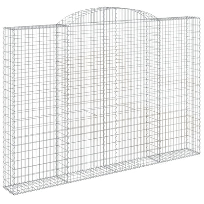 vidaXL Arched Gabion Basket 300x30x200/220 cm Galvanised Iron