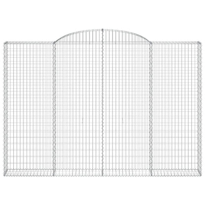 vidaXL Arched Gabion Basket 300x30x200/220 cm Galvanised Iron