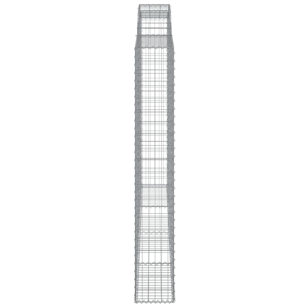 vidaXL Arched Gabion Basket 300x30x200/220 cm Galvanised Iron