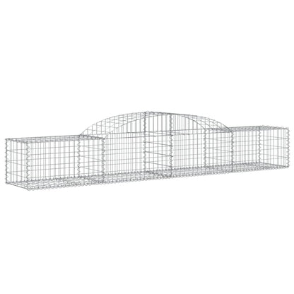 vidaXL Arched Gabion Basket 300x50x40/60 cm Galvanised Iron