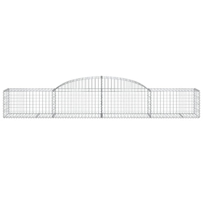 vidaXL Arched Gabion Basket 300x50x40/60 cm Galvanised Iron