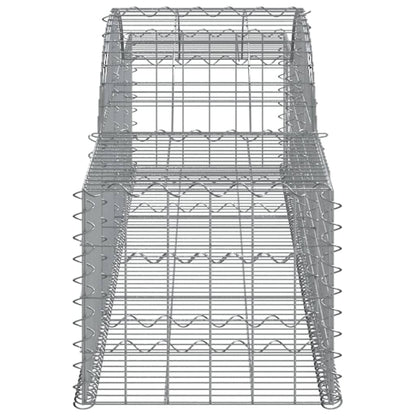vidaXL Arched Gabion Basket 300x50x40/60 cm Galvanised Iron