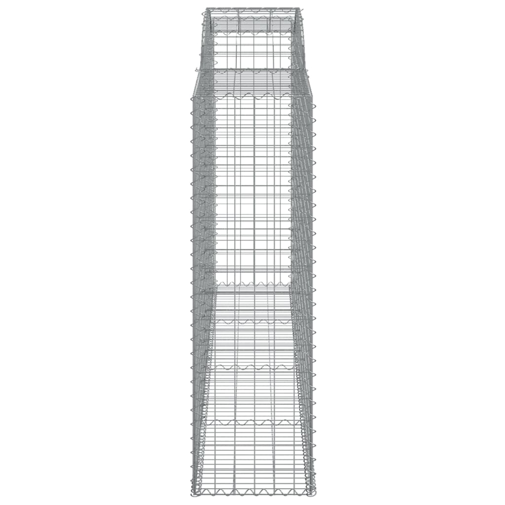 vidaXL Arched Gabion Basket 300x50x160/180 cm Galvanised Iron