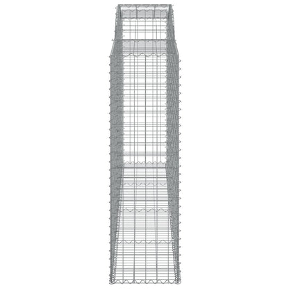 vidaXL Arched Gabion Basket 300x50x160/180 cm Galvanised Iron