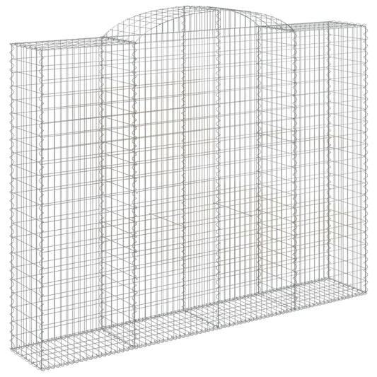 vidaXL Arched Gabion Basket 300x50x220/240 cm Galvanised Iron