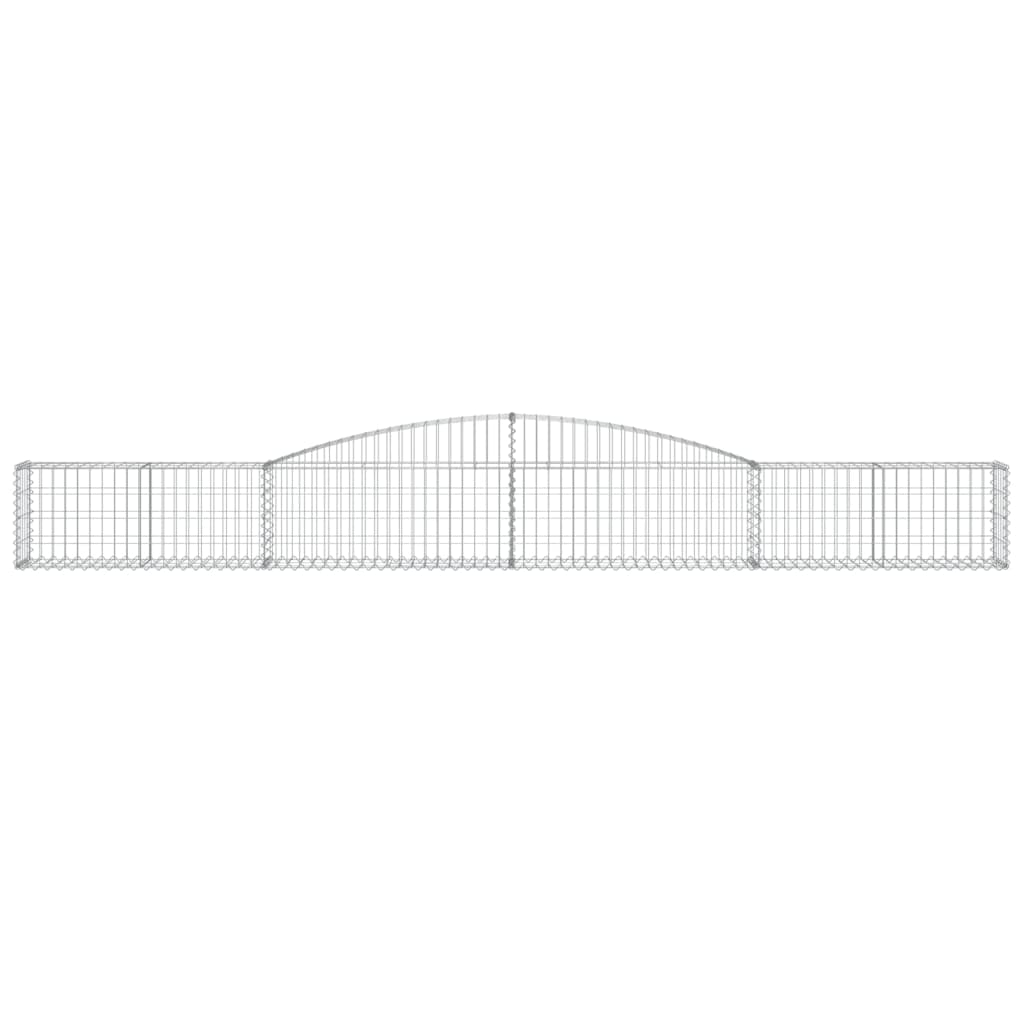 vidaXL Arched Gabion Basket 400x30x40/60 cm Galvanised Iron