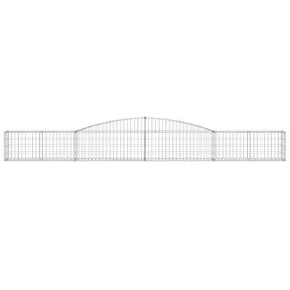 vidaXL Arched Gabion Basket 400x30x40/60 cm Galvanised Iron