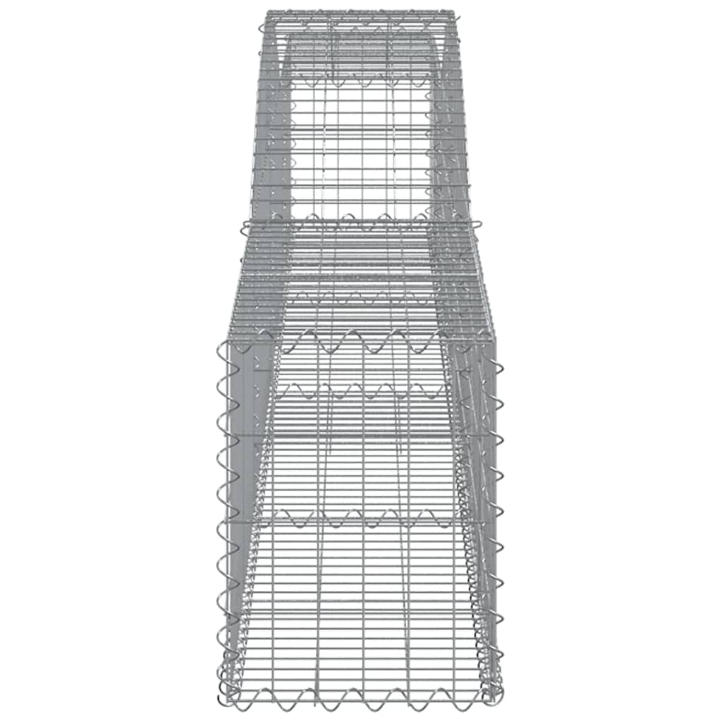 vidaXL Arched Gabion Basket 400x30x40/60 cm Galvanised Iron
