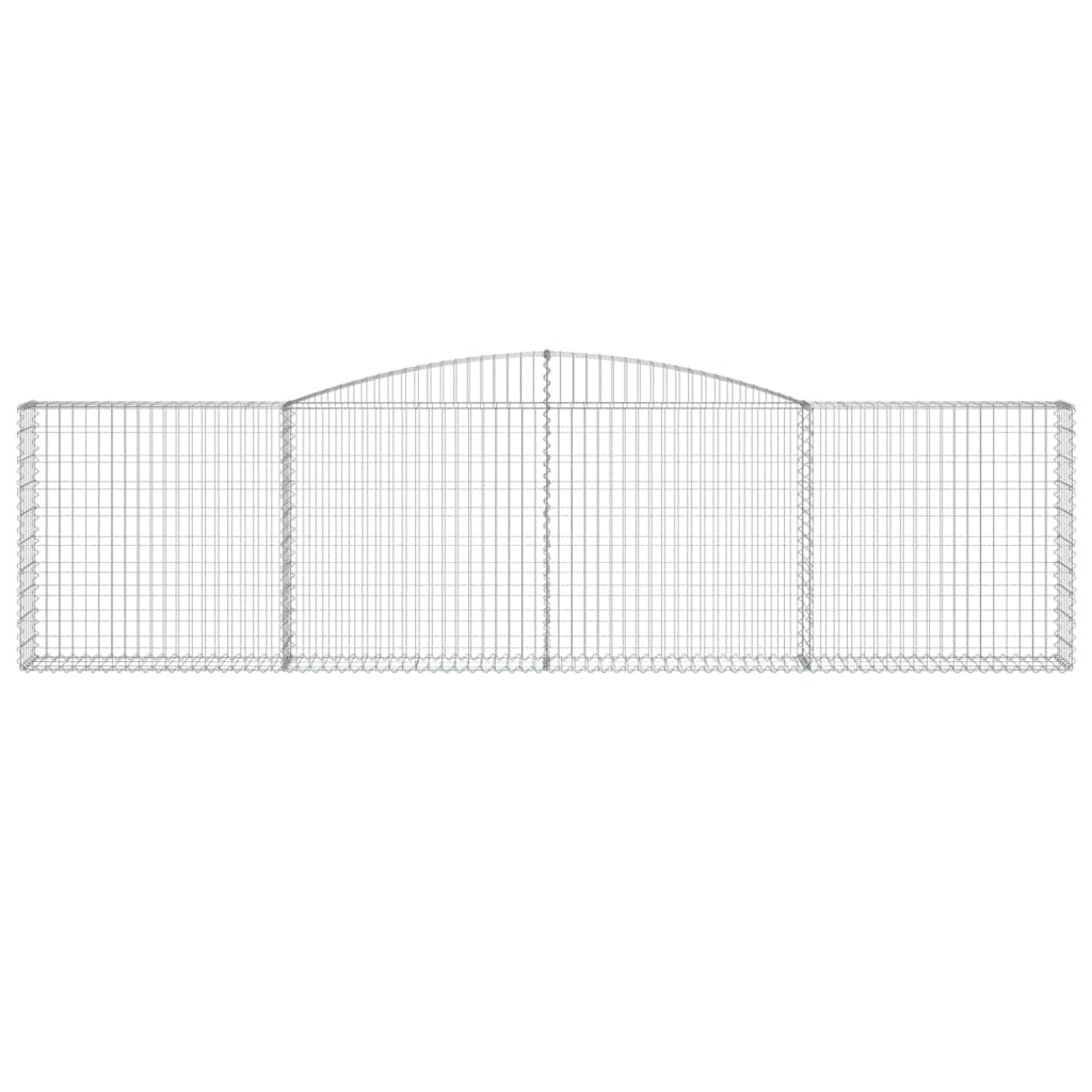 vidaXL Arched Gabion Basket 400x30x100/120 cm Galvanised Iron