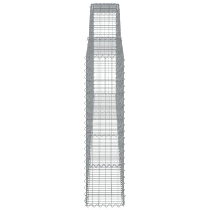 vidaXL Arched Gabion Basket 400x30x120/140 cm Galvanised Iron