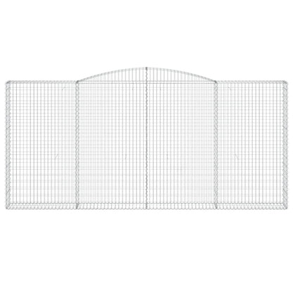 vidaXL Arched Gabion Basket 400x30x180/200 cm Galvanised Iron