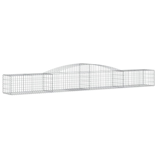 vidaXL Arched Gabion Basket 400x50x40/60 cm Galvanised Iron