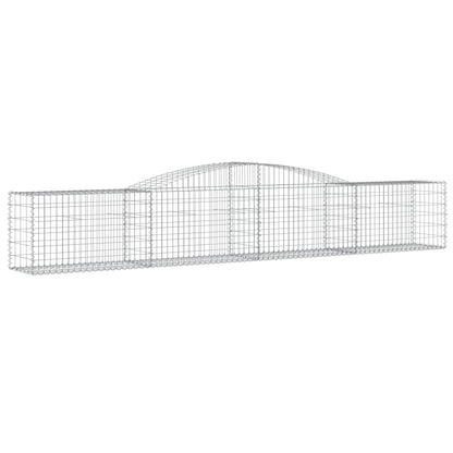 vidaXL Arched Gabion Basket 400x50x60/80 cm Galvanised Iron