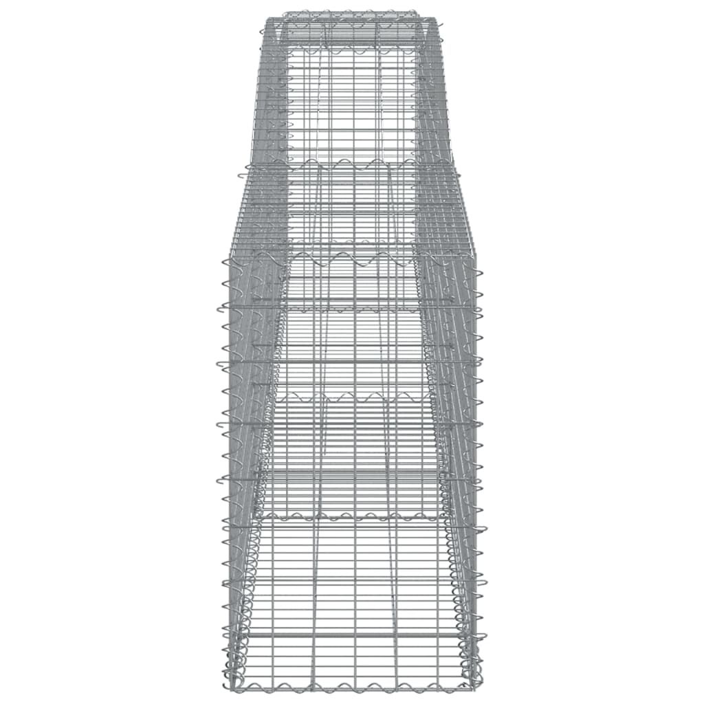 vidaXL Arched Gabion Basket 400x50x80/100 cm Galvanised Iron