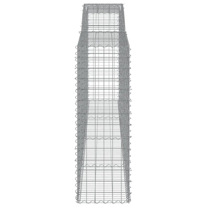 vidaXL Arched Gabion Basket 400x50x140/160 cm Galvanised Iron