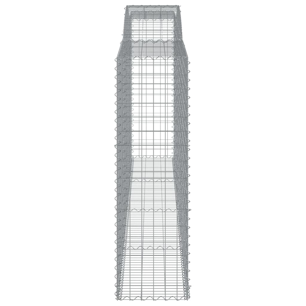 vidaXL Arched Gabion Basket 400x50x160/180 cm Galvanised Iron