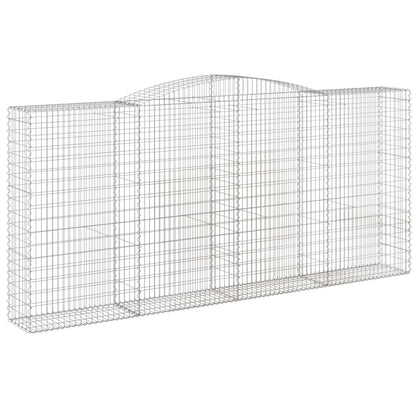 vidaXL Arched Gabion Basket 400x50x180/200 cm Galvanised Iron