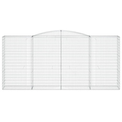 vidaXL Arched Gabion Basket 400x50x180/200 cm Galvanised Iron