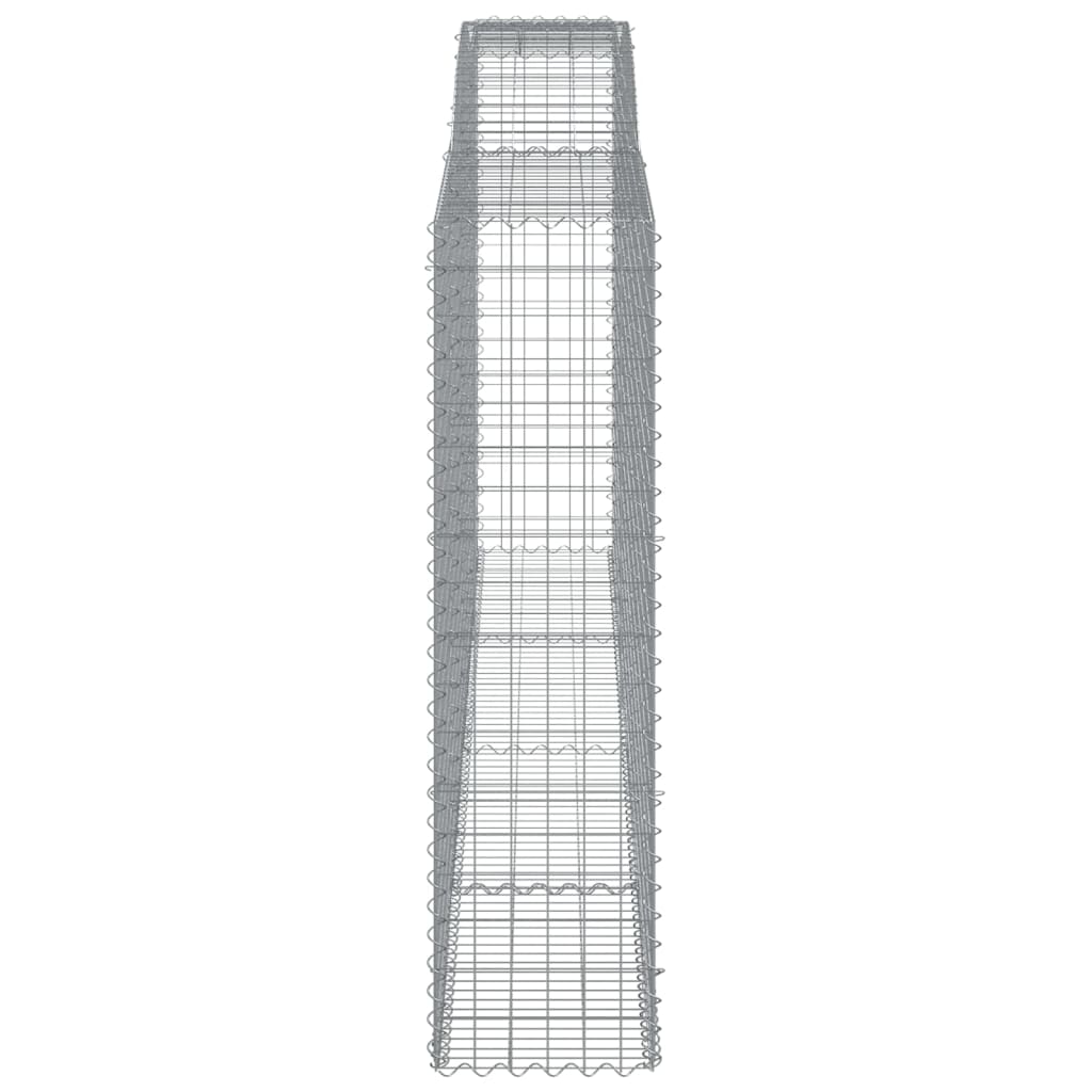 vidaXL Arched Gabion Basket 400x50x180/200 cm Galvanised Iron