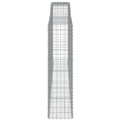 vidaXL Arched Gabion Basket 400x50x180/200 cm Galvanised Iron