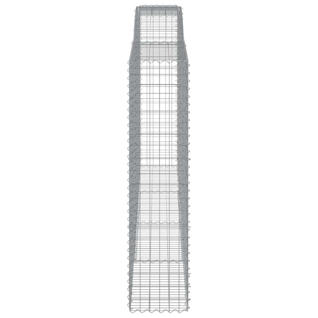 vidaXL Arched Gabion Basket 400x50x200/220 cm Galvanised Iron