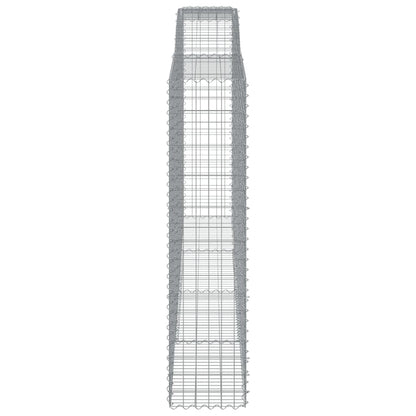 vidaXL Arched Gabion Basket 400x50x200/220 cm Galvanised Iron