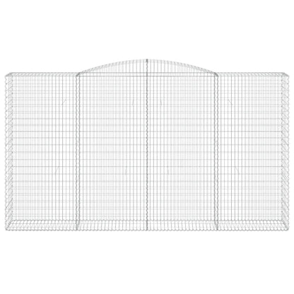 vidaXL Arched Gabion Basket 400x50x220/240 cm Galvanised Iron