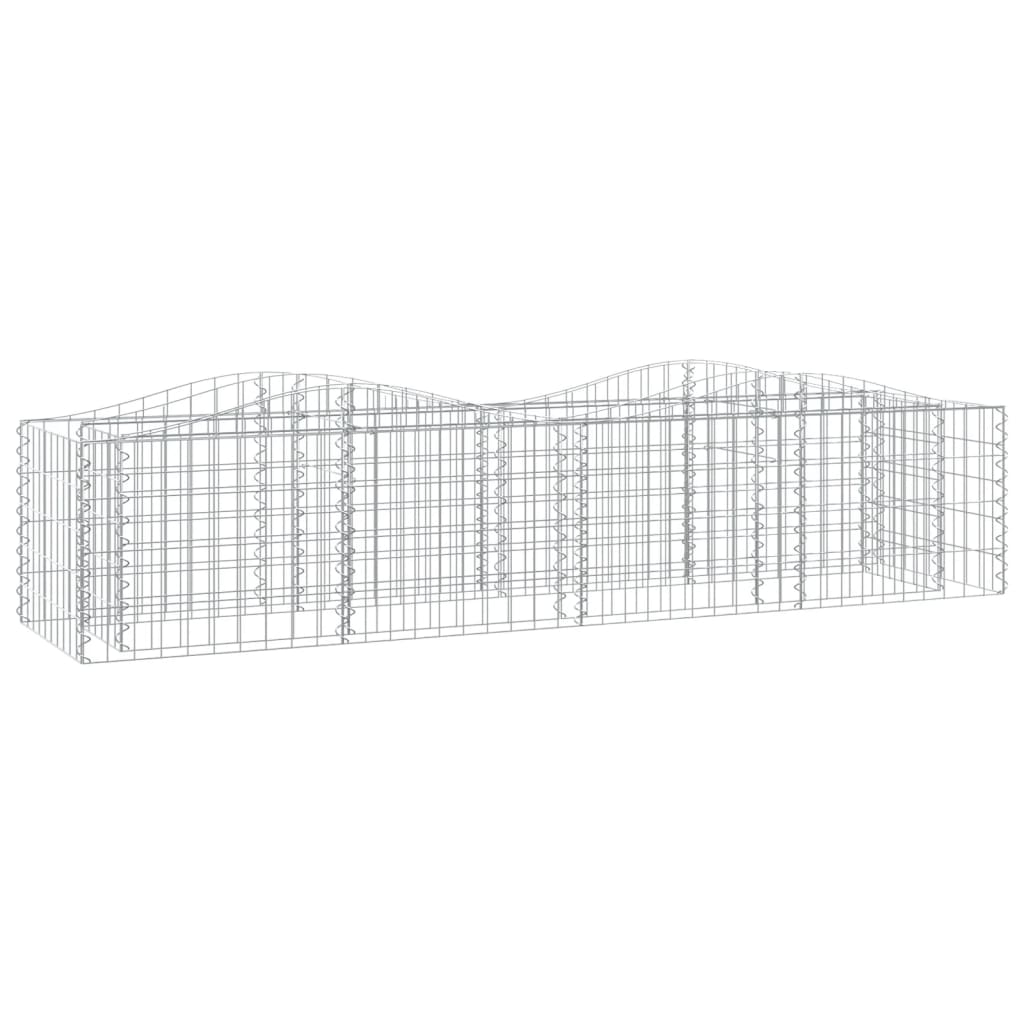vidaXL Arched Gabion Raised Bed 200x50x50 cm Galvanised Iron