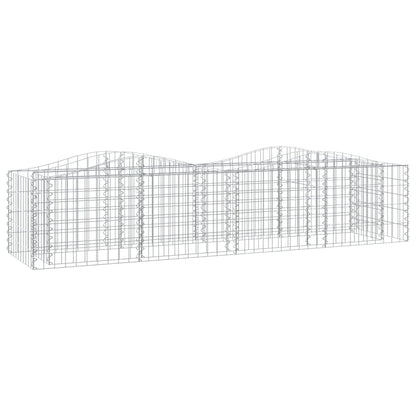 vidaXL Arched Gabion Raised Bed 200x50x50 cm Galvanised Iron