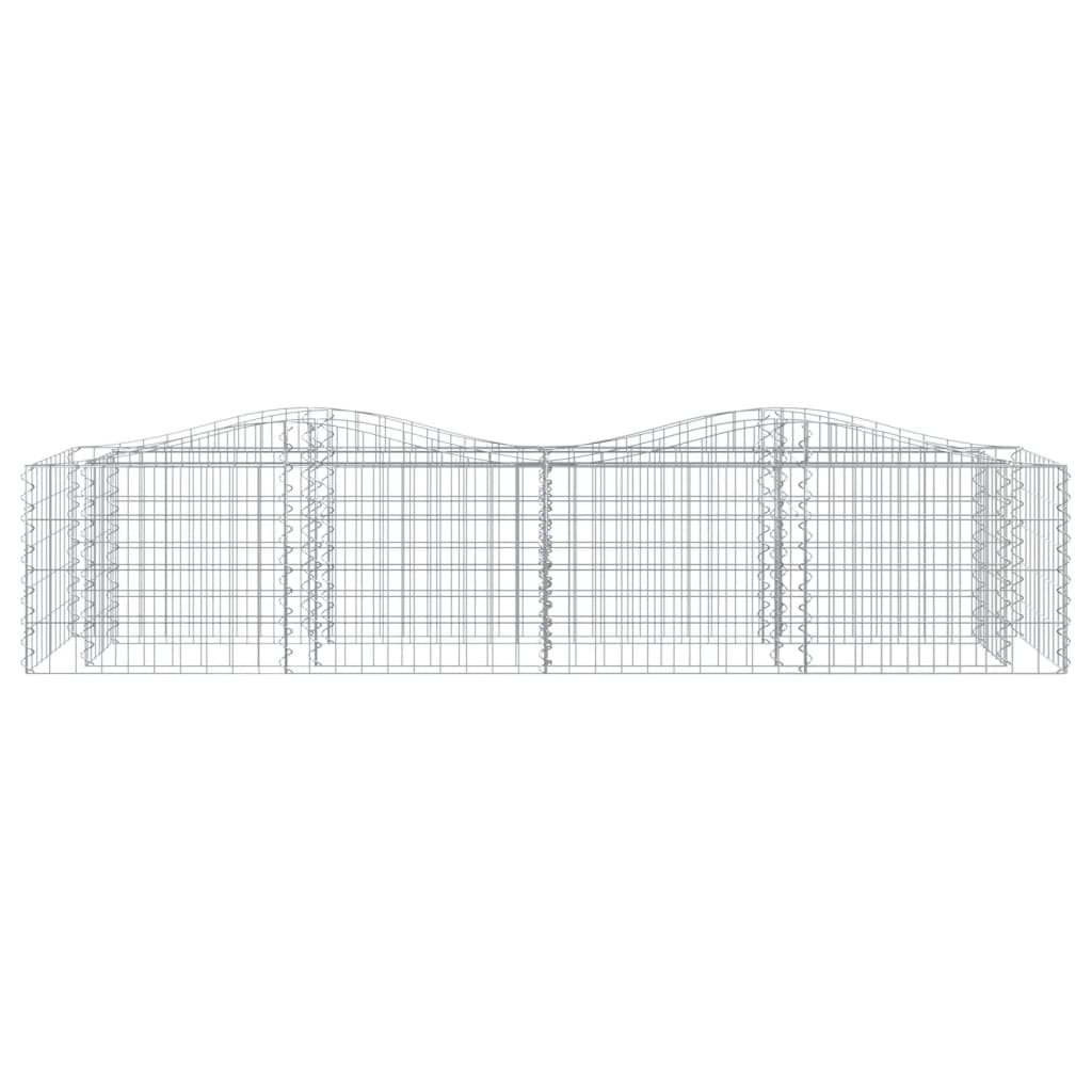 vidaXL Arched Gabion Raised Bed 200x50x50 cm Galvanised Iron