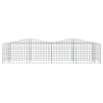 vidaXL Arched Gabion Raised Bed 200x50x50 cm Galvanised Iron