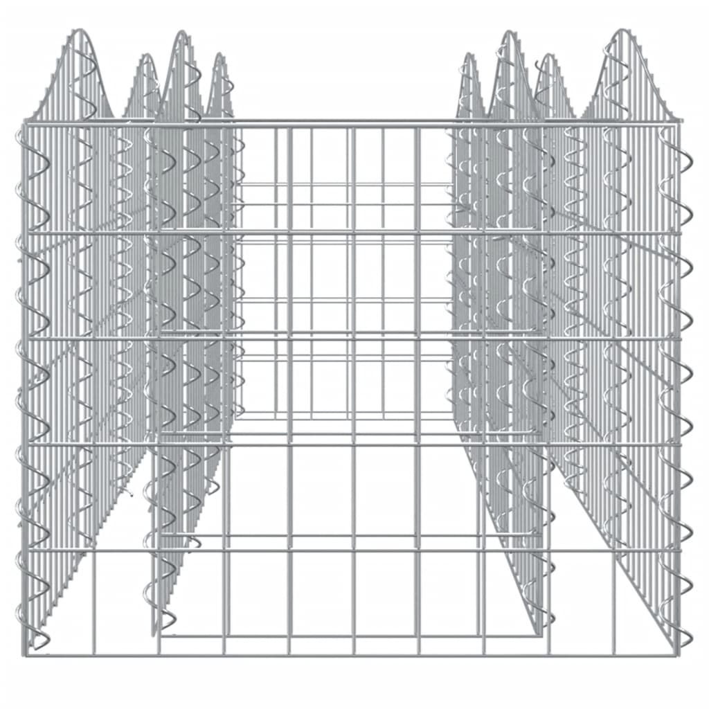 vidaXL Arched Gabion Raised Bed 200x50x50 cm Galvanised Iron