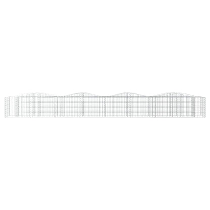 vidaXL Arched Gabion Raised Bed 400x50x50 cm Galvanised Iron