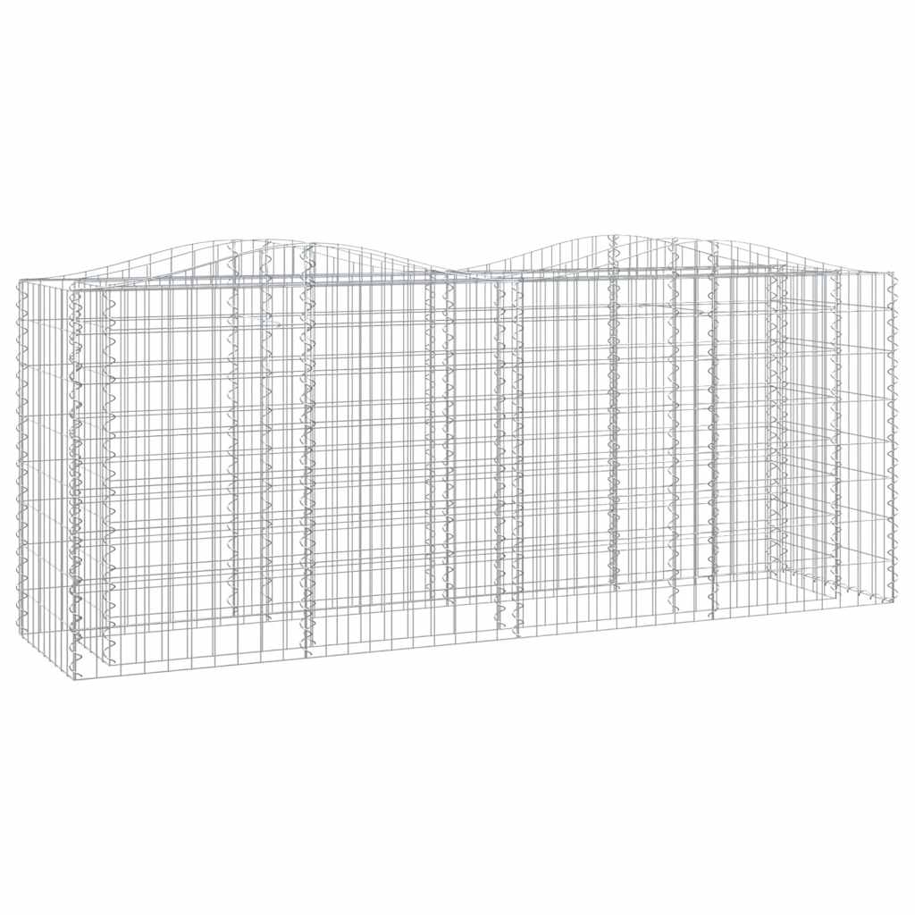 vidaXL Arched Gabion Raised Bed 200x50x100 cm Galvanised Iron