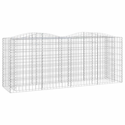 vidaXL Arched Gabion Raised Bed 200x50x100 cm Galvanised Iron