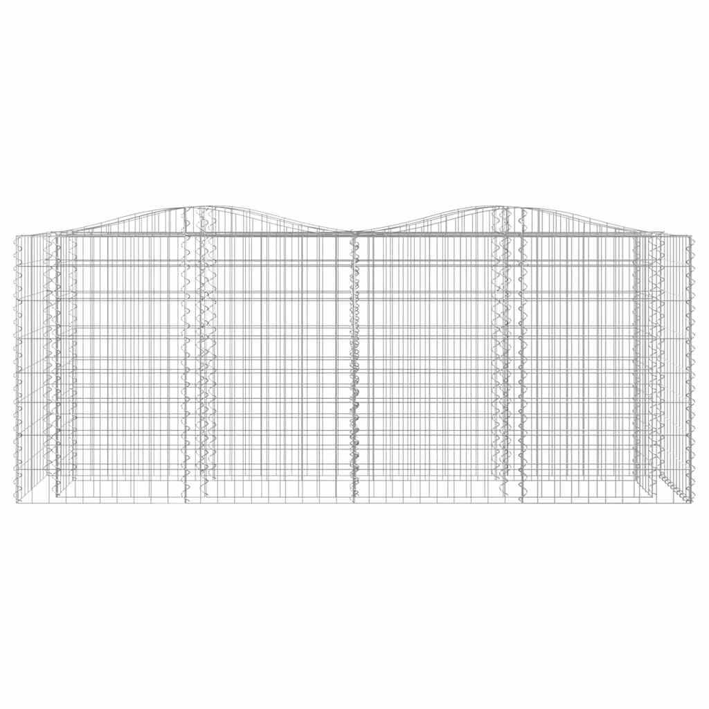 vidaXL Arched Gabion Raised Bed 200x50x100 cm Galvanised Iron