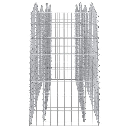 vidaXL Arched Gabion Raised Bed 200x50x100 cm Galvanised Iron