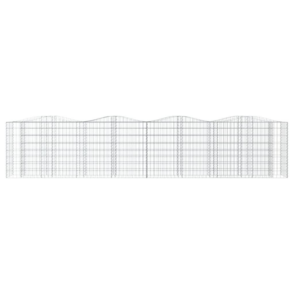 vidaXL Arched Gabion Raised Bed 400x50x100 cm Galvanised Iron