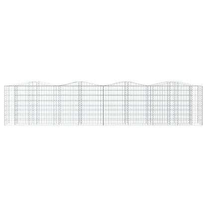 vidaXL Arched Gabion Raised Bed 400x50x100 cm Galvanised Iron